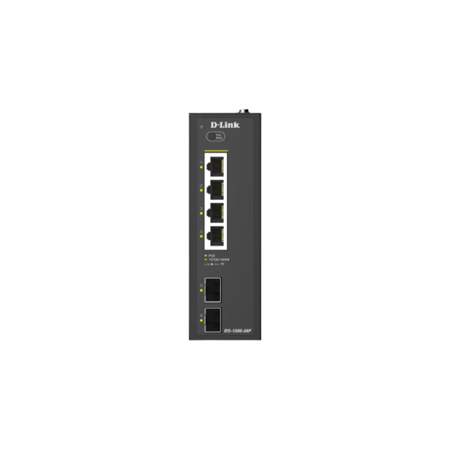 Industrial 4-Port 1G PoE+ + 2-Port 1G SFP Unmanaged PoE Switch