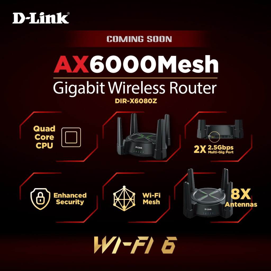 AX6000 Multi-Gigabit Wi-Fi 6 Mesh Router