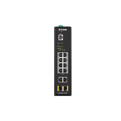 12-Port Gigabit Smart Managed Industrial PoE Switch-Wide Temp-240W PoE Budget