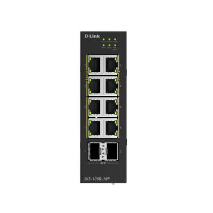 Industrial 8-Port 1G PoE+ + 2-Port 1G SFP Unmanaged PoE Switch