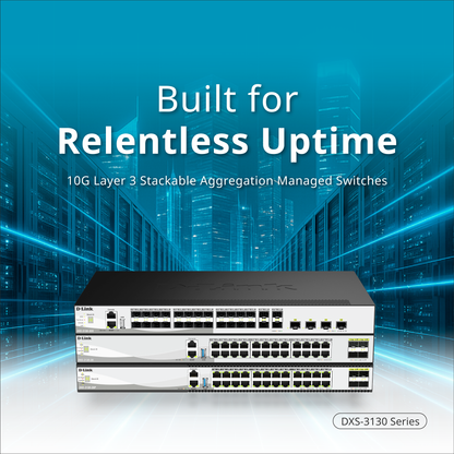 32-Port 10G Layer 3 Stackable Aggregation Managed Fiber Switch