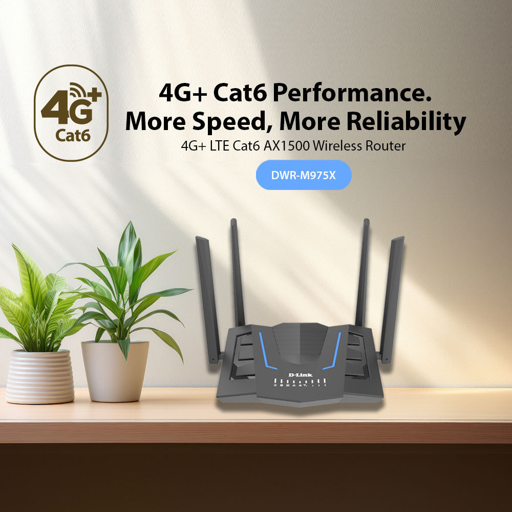 4G LTE Cat6 AX1500 Gigabit Mobile Router LAN & WAN