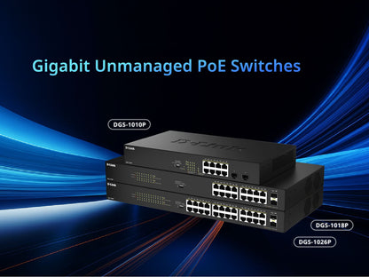 18-Port Gigabit Unmanaged PoE Switch